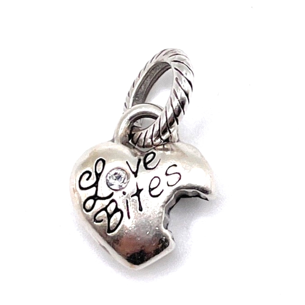 Brighton "LOVE BITES" 2018 Retired Charm w Bite Mark & Scripted Message!